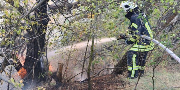 Рятувальники другу добу гасять пожежу на Хортиці