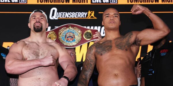 На зважуванні перед боєм Паркер і Вордлі показали різну вагу