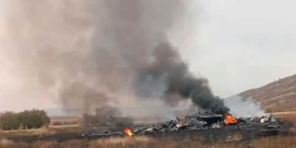 Військовий літак Туреччини впав на кордоні Грузії та Азербайджану