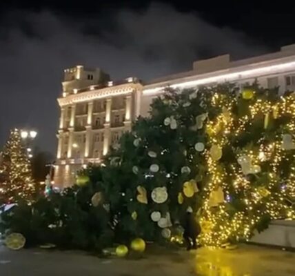 У Москві впала новорічна ялинка