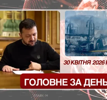 РФ атакувала Дніпропетровщину, Зеленський продовжив воєнний стан і мобілізацію. Головне за 30 квітня 2026