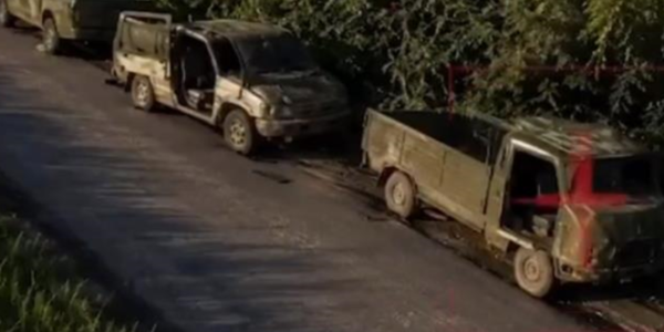 Бійці Азову показали удар по російській колоні